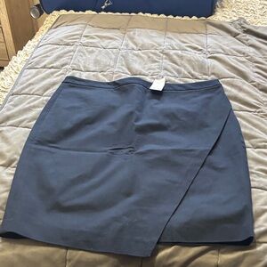 Banana Republic Navy Asymmetrical Mini Skirt